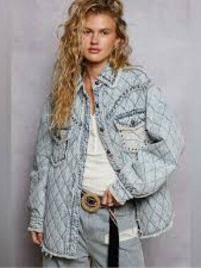 POL Dust & Denim Shacket Sizes Small and Medium